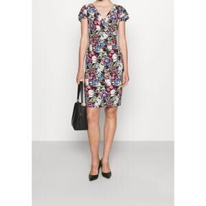 Lauren Ralph Lauren Floral Flutter-Sleeve Surplice Dress Multicolor Size 10